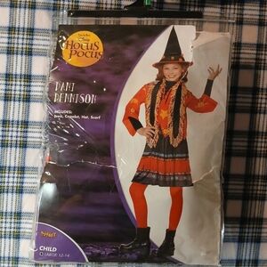 Disney Hocus Pocus Dani Dennison Costume for Kids  Orange and Black Size L 12-14